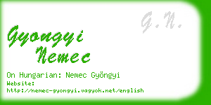 gyongyi nemec business card